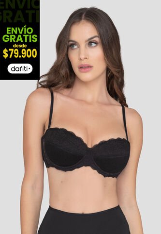 Brasier Mujer Negro Fi 96900 Formas Intimas