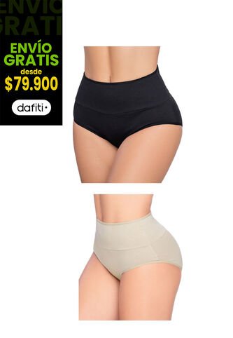 Cachetero Paq X2 Para Mujer Negro/Piel FI Formas Intimas