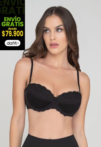 Brasier Mujer Negro FI 103349 Formas Intimas