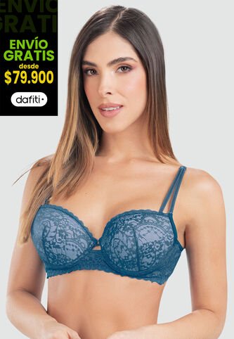 Brasier Mujer Azul Petroleo FI 7758 Formas Intimas