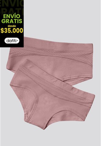 Cachetero Paq X2 Infantil Palo De Rosa Oscuro FI 7680 Formas Intimas