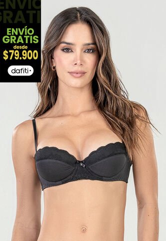 Brasier Mujer Negro FI 96779 Formas Intimas