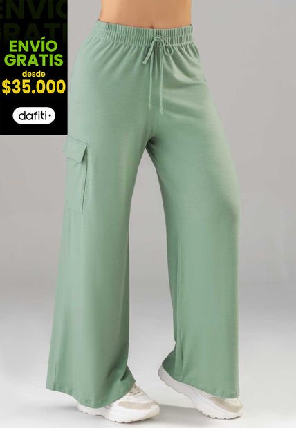 Pantalón Sudadera Mujer Verde FI 8618