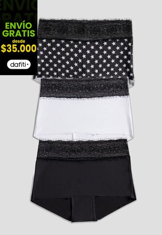 Cachetero Paq X3 Mujer Multicolor FI 100947 Formas Intimas