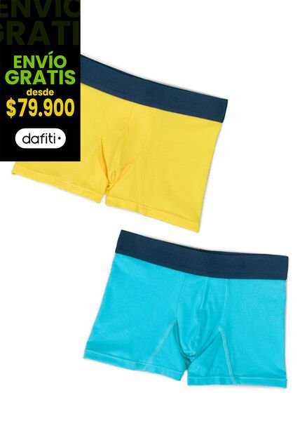 Bóxer Paq X2 Infantil Azul FI 32600