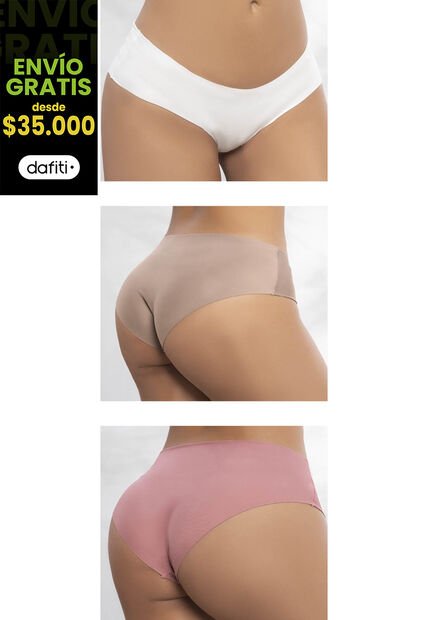 Cachetero Paq X5 Mujer Multicolor FI 3278