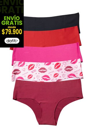 Cachetero Paq X5 Mujer Multicolor FI 31515 Formas Intimas