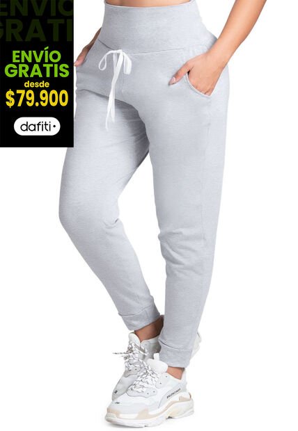 Pantalón Sudadera Para Mujer Gris Jaspe FI
