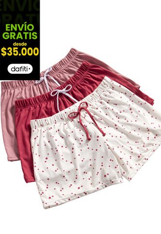 Short Paq X3 Mujer Multicolor Fi 32784 Formas Intimas