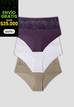 Cachetero Paq X3 Mujer Multicolor Fi 101856