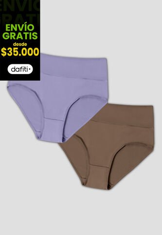 Cachetero Paq X2 Mujer Hortensia-Chocolate Fi 69007 Formas Intimas