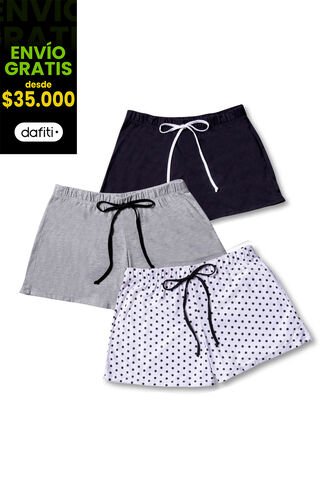 Short Paq X3 Multicolor FI 76308 Formas Intimas