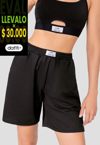 Short Mujer Negro Fi 106415 Formas Intimas