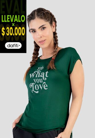 Camiseta Mujer Verde Botella Fi 92714 Formas Intimas