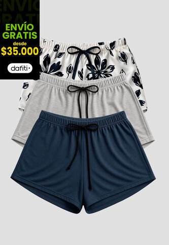 Short Paq X3 Mujer Multicolor Fi 112360 Formas Intimas