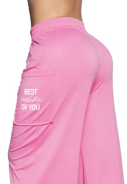 Pantalón Sudadera Mujer Rosa FI 3624
