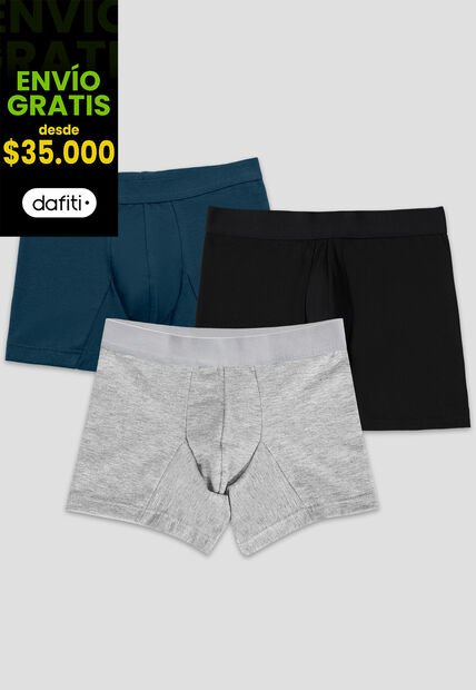 Bóxer Paq X3 Infantil Masculino Multicolor Fi 110007