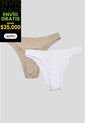 Panty Paq X2 Mujer Blanco/Piel FI 96635 de Formas Intimas