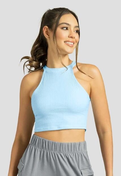 Crop Top Mujer Azul Baby Fi 111703