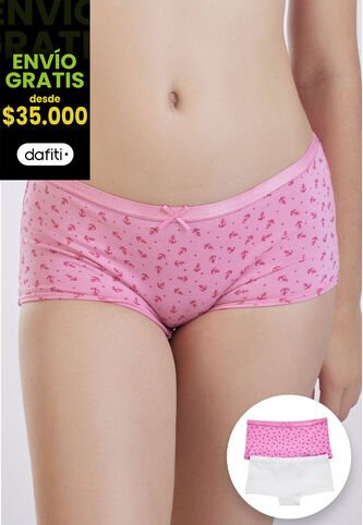 Cachetero Paq X2 Infantil Femenino Rosado FI 92352 Formas Intimas