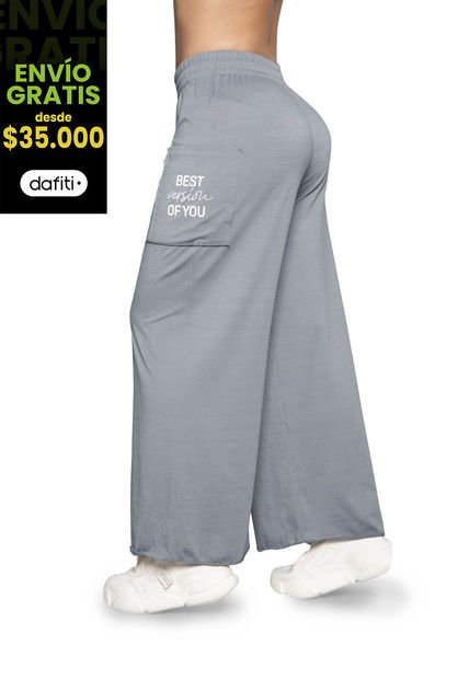 Pantalón Sudadera Mujer Gris FI 3624