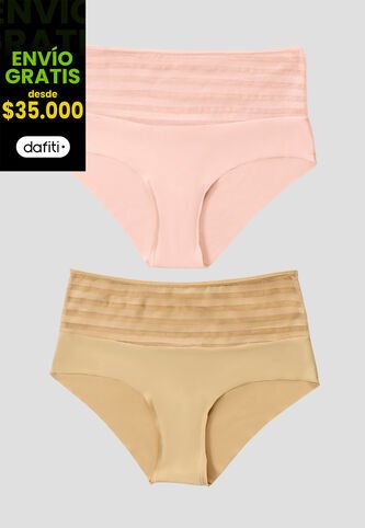 Cachetero Paq X2 Mujer Multicolor FI 4588 Formas Intimas