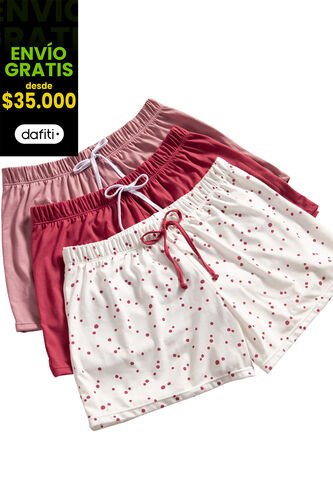 Short Paq X3 Mujer Multicolor Fi 32784 Formas Intimas