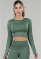 Crop Top Mujer Verde Musgo FI 7762 de Formas Intimas
