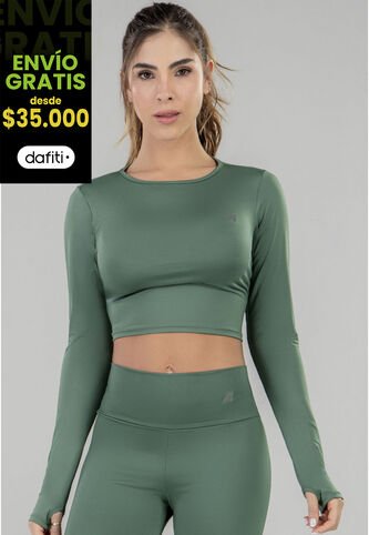 Crop Top Mujer Verde Musgo FI 7762 Formas Intimas