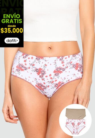 Panty Paq X2 Mujer Piel/Estampado FI 96471 Formas Intimas
