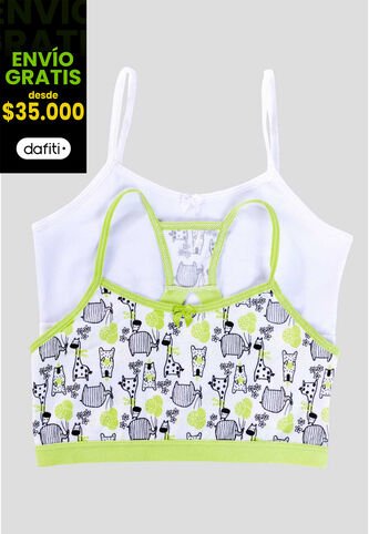 Top Paq X2 Infantil Verde Menta FI 79155 Formas Intimas