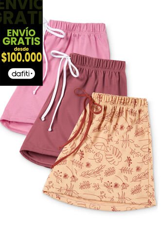 Short Paq X3 Mujer Multicolor FI 89799 Formas Intimas