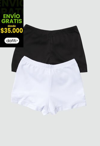 Cachetero Paq X2 Mujer Bicolor Blanco/Negro FI 96216 Formas Intimas