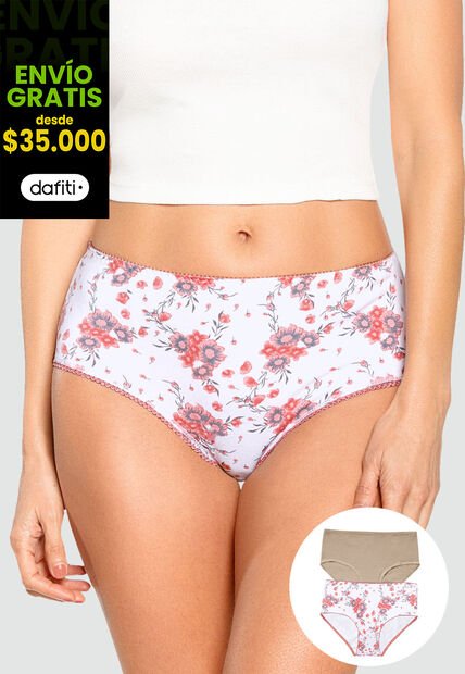 Panty Paq X2 Mujer Piel/Estampado FI 96471