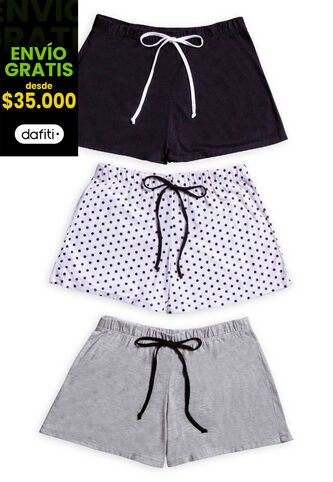 Short Paq X3 Mujer Multicolor Formas Intimas 76308 Formas Intimas