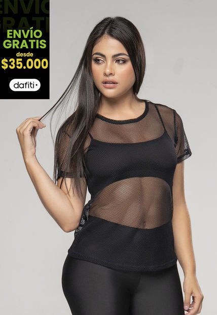 Camiseta Mujer Negro FI 4155