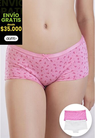 Cachetero Paq X2 Infantil Femenino Rosado FI 92352 Formas Intimas