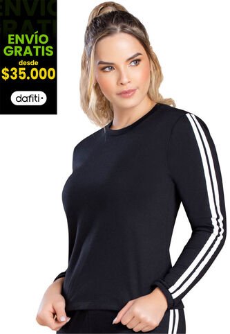 Buzo Mujer Negro FI 91627 Formas Intimas