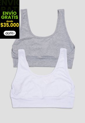 Top Paq X2 Mujer Bicolor Fi 110003