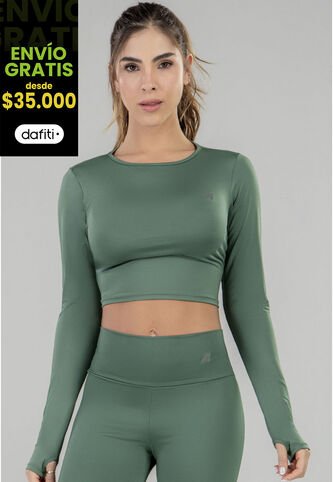Crop Top Mujer Verde Musgo FI 7762 Formas Intimas