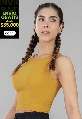 Crop Top Mujer Mostaza FI 7764 Formas Intimas