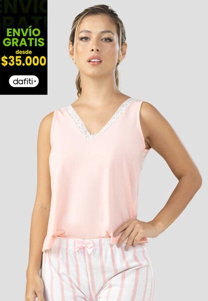 Camisilla Interior Mujer Rosa FI 100349
