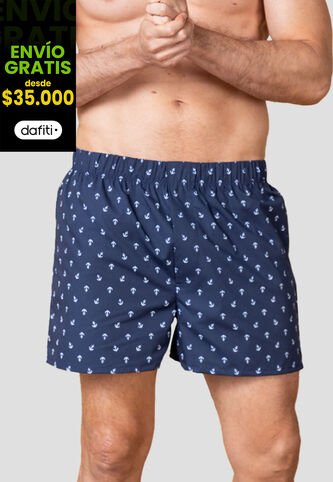 Bóxer Hombre Estampado Azul Profundo Fi 110767 Formas Intimas