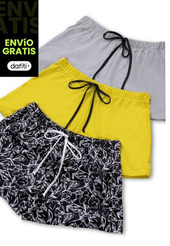 Short Paq X3 Mujer Multicolor FI 33583 Formas Intimas