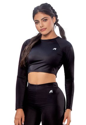 Crop Top Mujer Negro FI 86997