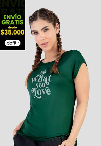 Camiseta Mujer Verde Botella Fi 92714 Formas Intimas