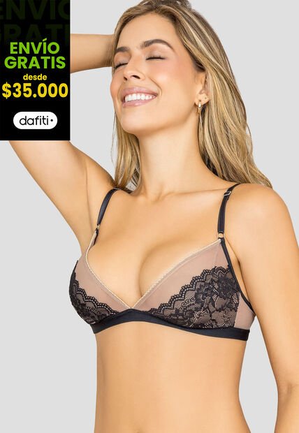 Bralette Mujer Negro Fi 111902