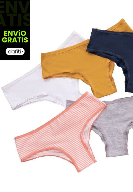 Cachetero Paq X5 Para Mujer Multicolor FI