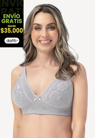 Brasier Mujer Gris Jaspe FI 41241 Formas Intimas