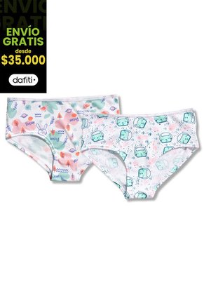 Cachetero Paq X2 Infantil Femenino Multicolor FI 298